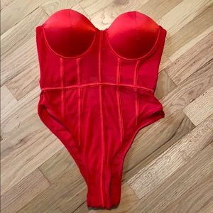 Hot red bodysuit